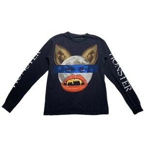 Trapstar Rihanna The Monster Tour Men's Small Long Sleeve T-Shirt Black